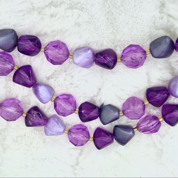 West Germany Vintage Purple Necklace - Picture 11 of 14